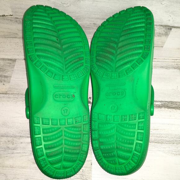 Crocs Classic Clog Shoe Mens 17 Green Classic Comfort Gorpcore Big Feet Tall Boy - Picture 10 of 10